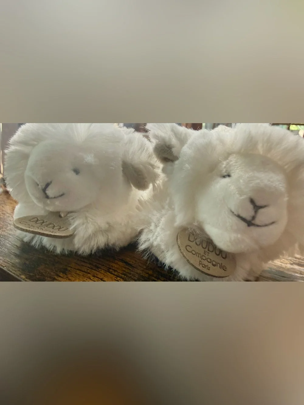 Doudou et Compagnie Paris Plush Rattle Baby Lamb Botties 0-6 Mo Baby Gift~New